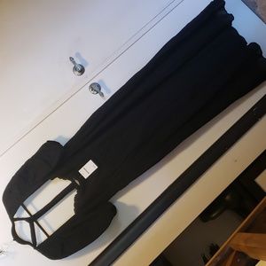 ASOS DESIGN Curve shirred bustier maxi dress with puff sleeve